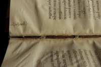 The present pierced sewing holes of the codex do not coincide with the previous sewing holes