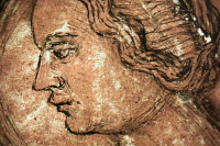 Microscopic detail of Queen Beatrix’s portrait from the frontispiece