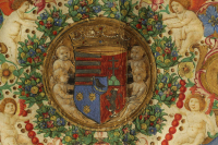 Coat-of-arms figure in the frame of the frontispiece